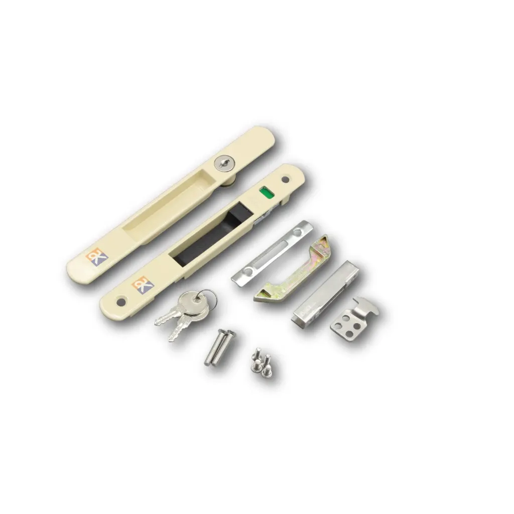 1403 AK SLIDING LOCK W/ KEY BEIGE 1015
