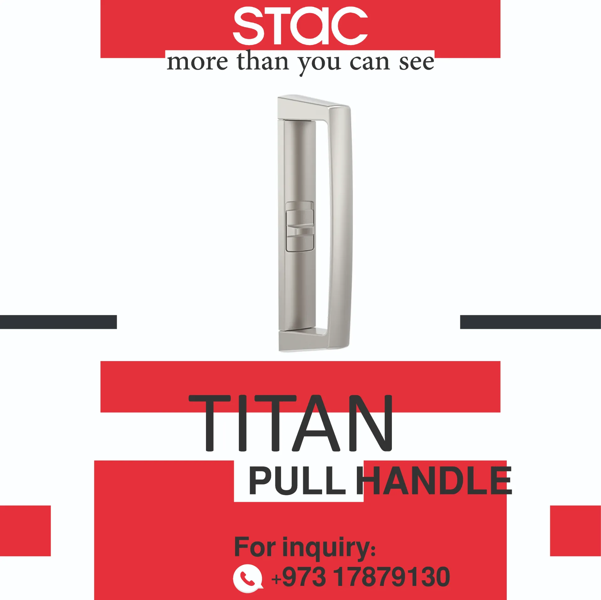 [0343] 03430000 PULL HANDLE FOR TITAN LOCK MILL FINISH